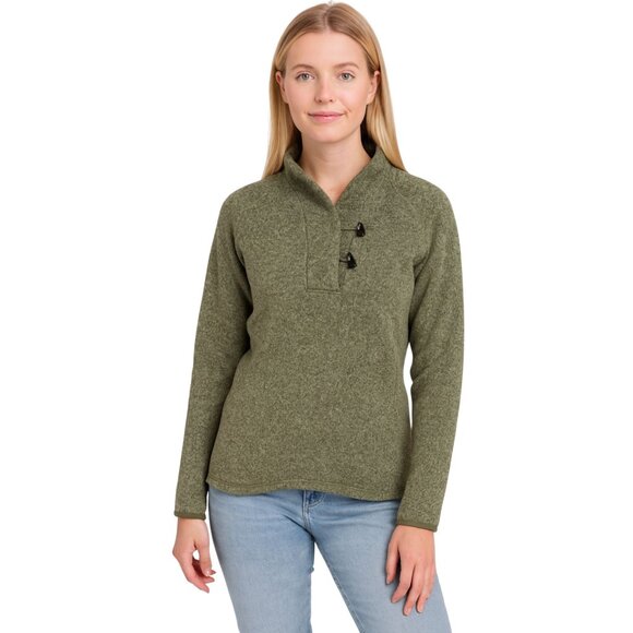 The North Face Crescent Ridge Pullover Sweater Olive Green Women’s L-EUC - Picture 1 of 5